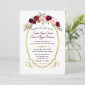 Koninklijke Bourgondië Marsala Bloemrijke Herfst B Kaart (Staand voorkant)