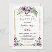 Koninklijke Bourgondië Stofblauw Bloemen Meisje Do Kaart (Voorkant)