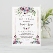 Koninklijke Bourgondië Stofblauw Bloemen Meisje Do Kaart (Staand voorkant)