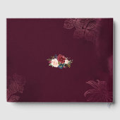 Koninklijke Bourgondische Bloemige Geometrische Tr Gastenboek (Achterkant)