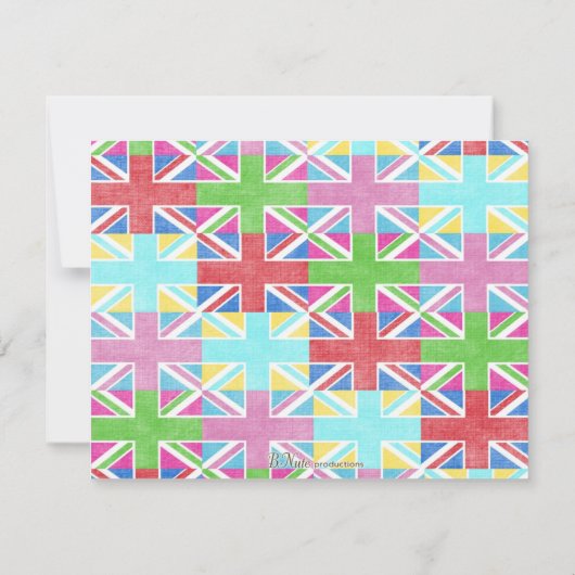 Koninklijke Britse gepersonaliseerde platte kaarte Notitiekaartje (Achterkant)