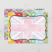 Koninklijke Britse gepersonaliseerde platte kaarte Notitiekaartje (Voorkant / Achterkant)