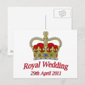 Koninklijke bruiloft 29 april 2011 briefkaart (Voorkant / Achterkant)