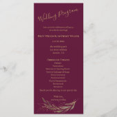 Koninklijke bruiloft bordeaux Alles in één bruilof Programmakaart (Voorkant)