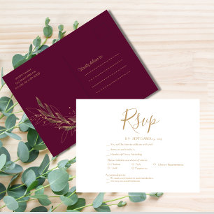 Koninklijke bruiloft bordeaux minimalistisch antwo briefkaart