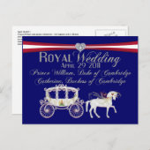 Koninklijke bruiloft en hertog van Cambridge Postc Briefkaart (Voorkant / Achterkant)