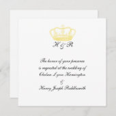 Koninklijke bruiloft -  Goud Kaart (Voorkant / Achterkant)