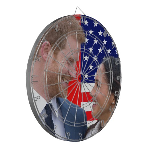Koninklijke bruiloft Harry en Meghan Dartbord (Voorkant Links)