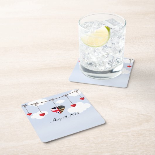 Koninklijke bruiloft kartonnen onderzetters (Insitu)