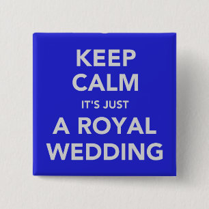 Koninklijke bruiloft - Kate & William - 29 april 2 Vierkante Button 5,1 Cm