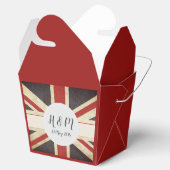Koninklijke Bruiloft Unie Jack Monogram Favor Box Bedankdoosjes (Geopend)