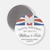Koninklijke bruiloft - William & Kate Keepsake Mag Magneet (Voorkant / Achterkant)