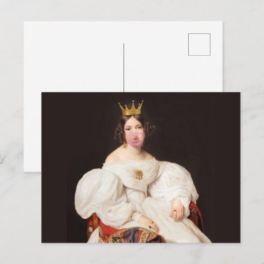 Koninklijke Bubble Gum Diva Briefkaart (Voorkant / Achterkant)