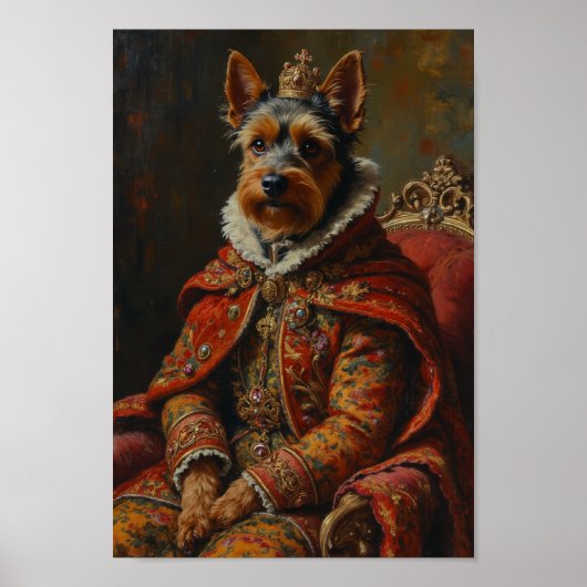 Koninklijke Cesky Terrier Portret Poster (Voorkant)