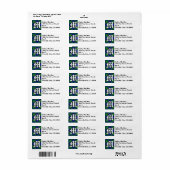 Koninklijke Clan MacKay Tartan Monogram Etiket (Full Sheet)