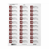 Koninklijke Clan MacQueen Tartan Monogram Etiket (Full Sheet)