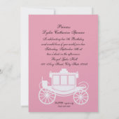 Koninklijke Coach / Verjaardagsfeest Kaart (Achterkant)