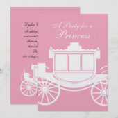 Koninklijke Coach / Verjaardagsfeest Kaart (Voorkant / Achterkant)