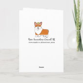 Koninklijke corgi-hond blanco groet kaart (Achterkant)