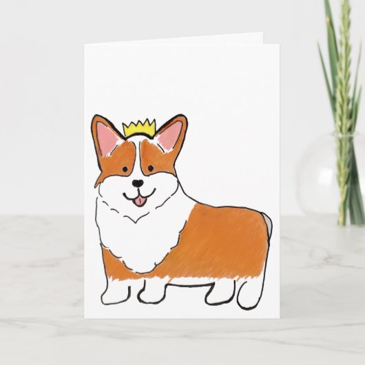 Koninklijke Corgi-hond blanco groet Kaart (Voorkant)