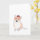 Koninklijke corgi kaart (Gele Bloem)