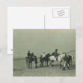 Koninklijke dames aan het strand sidesaddle #015SS Briefkaart (Voorkant / Achterkant)