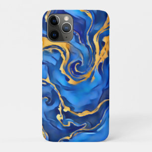 Koninklijke Dans Rijk Koningsblauw Goud Stromend A Case-Mate iPhone Case