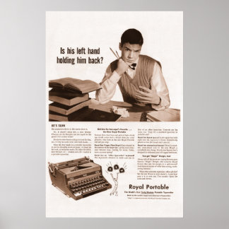 Koninklijke Draagbare Schrijfmachine Ad vanaf 194 Poster
