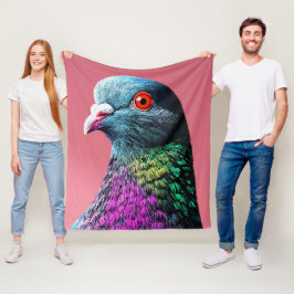 Koninklijke Duif Majesteit Levensechte Vogelportre Fleece Deken