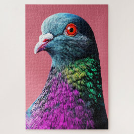 Koninklijke Duif Majesteit Levensechte Vogelportre Legpuzzel