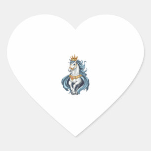 Koninklijke Eenhoorn Koning (1) Hart Sticker