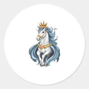 Koninklijke Eenhoorn Koning (1) Ronde Sticker