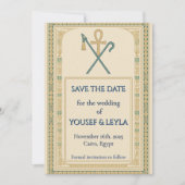 Koninklijke Egyptische Ankh Lotus Gouden Save the  Kaart (Voorkant)