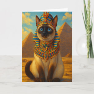 Koninklijke Egyptische Farao Kat in Woestijn Kaart