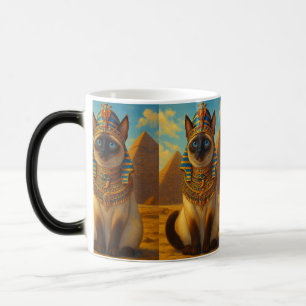 Koninklijke Egyptische Farao Kat in Woestijn Magische Mok