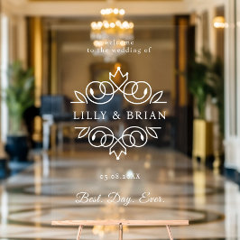 Koninklijke, elegante, "Best-Day-Ever" bruiloft Acryl Bord