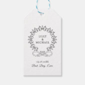 Koninklijke, elegante, "Best-Day-Ever" bruiloft Cadeaulabel (Voorkant)