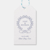 Koninklijke, elegante, "Best-Day-Ever" bruiloft Cadeaulabel (Voorkant)