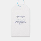 Koninklijke, elegante, "Best-Day-Ever" bruiloft Cadeaulabel (Achterkant)