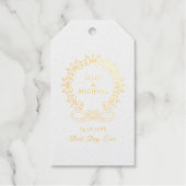 Koninklijke, elegante, "Best-Day-Ever" bruiloft Cadeaulabels (Voorkant)