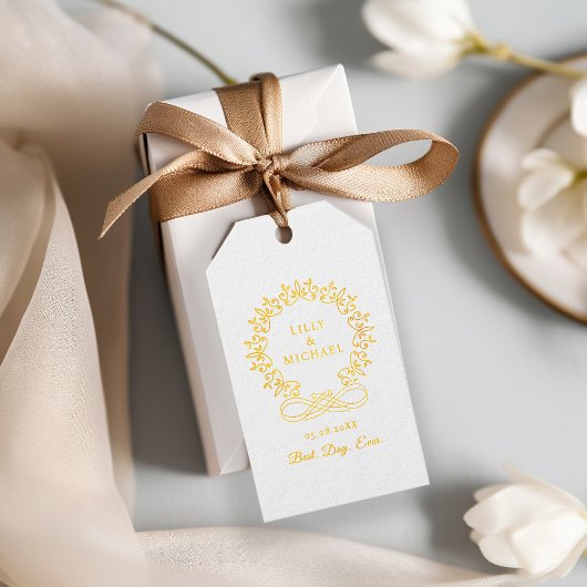 Koninklijke, elegante, "Best-Day-Ever" bruiloft Cadeaulabels