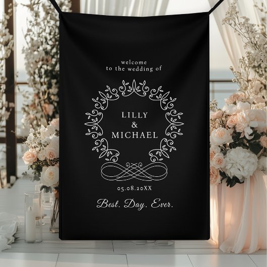 Koninklijke, elegante, "Best-Day-Ever" bruiloft Spandoek