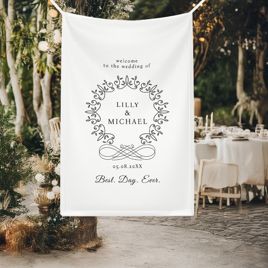 Koninklijke, elegante, "Best-Day-Ever" bruiloft Spandoek