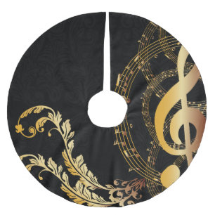 Koninklijke elegante moderne muzieknotitie kerstboom rok