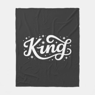 Koninklijke Elegante Typografie Kroonloos Koninkli Fleece Deken