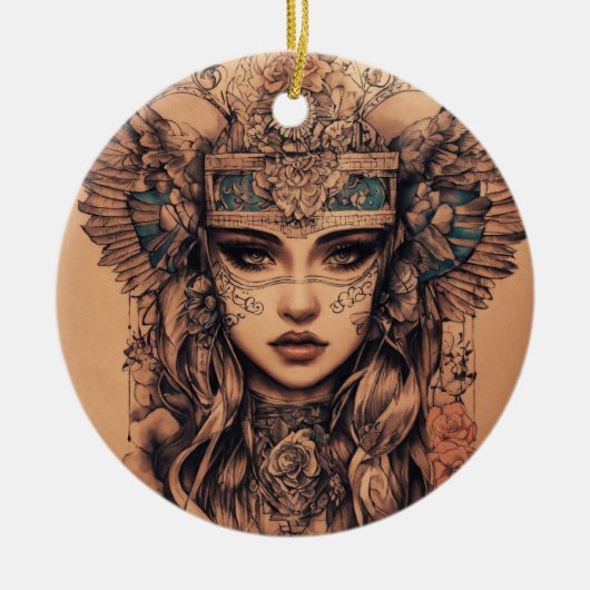 koninklijke elegantie keramisch ornament (Voorkant)