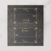 Koninklijke Fleur-de-Lis Art Deco 1920s Trouw Plaatskaartje (Buitenkant ongevouwen)