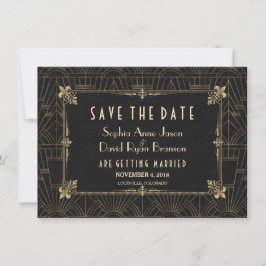 Koninklijke Fleur-de-Lis Art Deco jaren 20 Save Th The Date