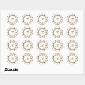 Koninklijke Fleur De Lis Monogram Ronde Sticker (Vel)