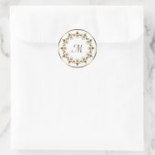 Koninklijke Fleur De Lis Monogram Ronde Sticker (Tas)